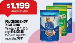Makro Purina dog chow y cat chow pouch oferta