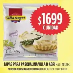 Supermercados Vea Villa d'agri tapas para pascualina paq. oferta