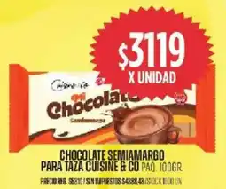 Supermercados Vea Cuisine & co chocolate semiamargo para taza paq. oferta