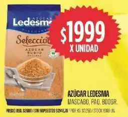 Supermercados Vea Ledesma azúcar mascabo, paq. oferta