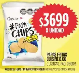Supermercados Vea Cuisine & Co papas fritas clásicas, paq. oferta