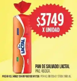 Supermercados Vea Lactal pan de salvado paq. oferta