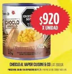 Supermercados Vea Cuisine & co choclo al vapor lata oferta