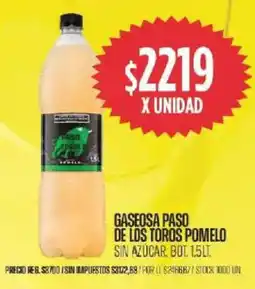 Supermercados Vea Paso de los toros gaseosa pomelo sin azúcar, bot. oferta