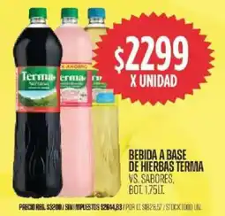 Supermercados Vea Terma bebida a base de hierbas vs. sabores, bot. oferta