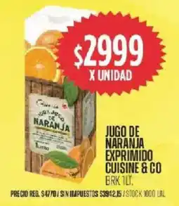 Supermercados Vea Cuisine & Co naranja jugo de exprimido brk oferta