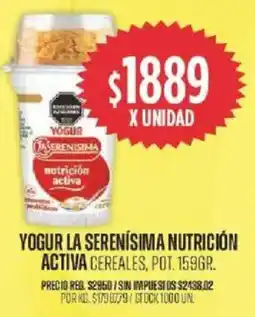 Supermercados Vea La serenísima yogur nutrición activa cereales, pot. oferta