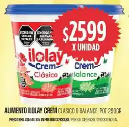 Supermercados Vea Ilolay alimento crem clásico o balance, pot. oferta