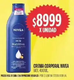 Supermercados Vea Nivea crema corporal bot. oferta