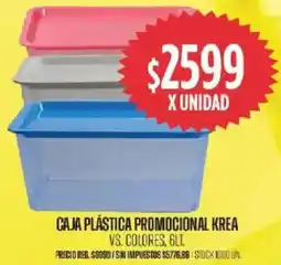 Supermercados Vea Krea caja plástica promocional vs. colores oferta