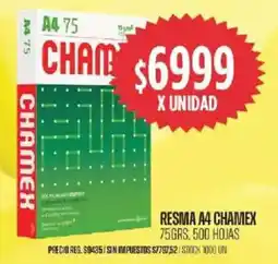 Supermercados Vea Chamex resma A4 oferta