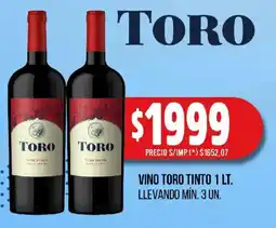 Supermercados Yaguar Toro vino tinto oferta
