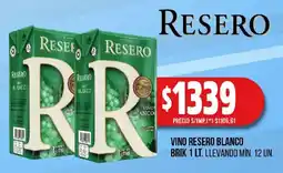 Supermercados Yaguar Resero vino blanco brik oferta
