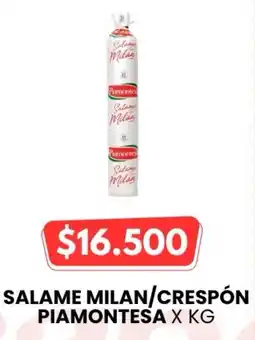 Autoservicio Capo Piamontesa salame milan/crespón oferta