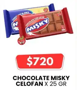 Autoservicio Capo Misky chocolate celofan oferta