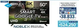 Carrefour Noblex smart google tv 50" oferta