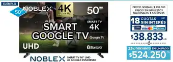 Noblex smart google tv 50"
