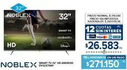 Carrefour Noblex smart tv 32" oferta