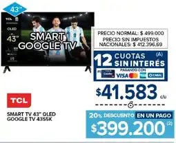 Carrefour Tcl smart tv 43" oferta