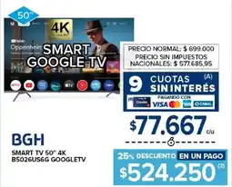 Carrefour Bgh smart tv 50" oferta