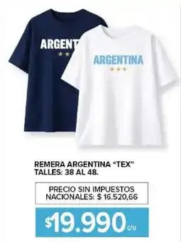 Carrefour Tex remera argentina oferta