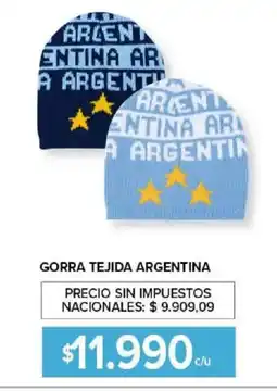 Carrefour Gorra tejida argentina oferta
