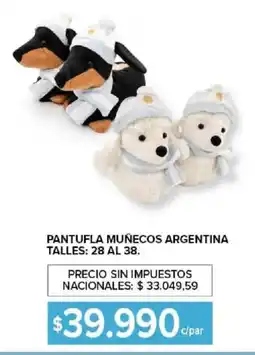Carrefour Pantufla muñecos argentina oferta