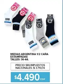 Carrefour Medias argentina 1/2 caña estampadas oferta
