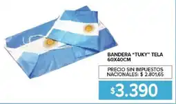 Carrefour Tuky bandera tela oferta