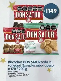 Supermercados Buenos Días Don satur bizcochos toda la variedad oferta