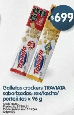 Supermercados Buenos Días Traviata galletas crackers rex/kesita/ porteñitas oferta
