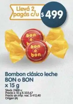 Supermercados Buenos Días Bon o bon bombon clásico leche oferta