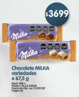 Supermercados Buenos Días Milka chocolate variedades oferta
