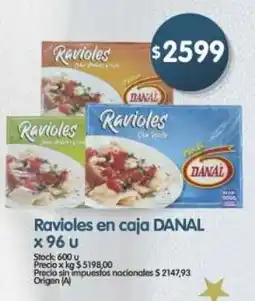 Supermercados Buenos Días Danal ravioles en caja oferta