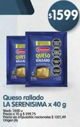 Supermercados Buenos Días La serenisima queso rallado oferta