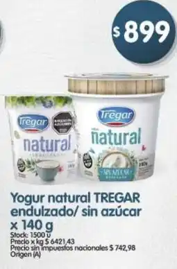 Supermercados Buenos Días Tregar yogur natural endulzado/ sin azúcar oferta