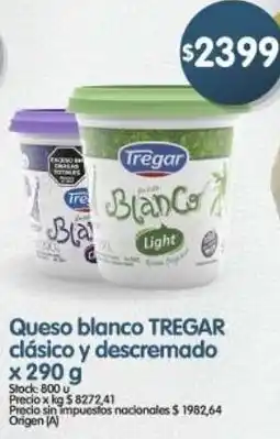 Supermercados Buenos Días Tregar queso blanco clásico y descremado oferta