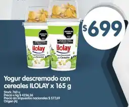 Supermercados Buenos Días Ilolay yogur descremado con cereales oferta