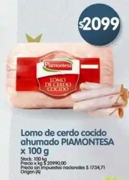 Supermercados Buenos Días Piamontesa lomo de cerdo cocido ahumado oferta