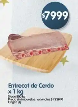 Supermercados Buenos Días Entrecot de cerdo oferta