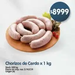 Supermercados Buenos Días Chorizos de cerdo oferta