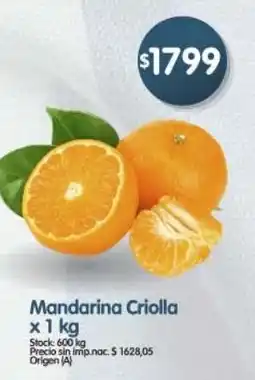 Supermercados Buenos Días Criolla mandarina oferta