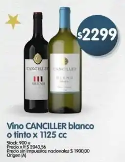 Supermercados Buenos Días Canciller vino blanco o tinto oferta