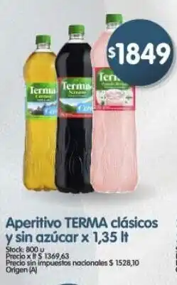 Supermercados Buenos Días Terma aperitivo clásicos y sin azúcar oferta