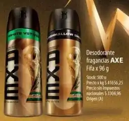 Supermercados Buenos Días Axe desodorante fragancias fifa oferta