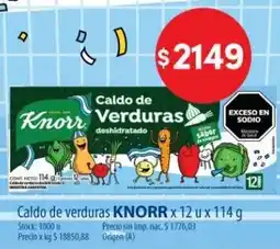 Supermercados Buenos Días Knorr caldo de verduras oferta