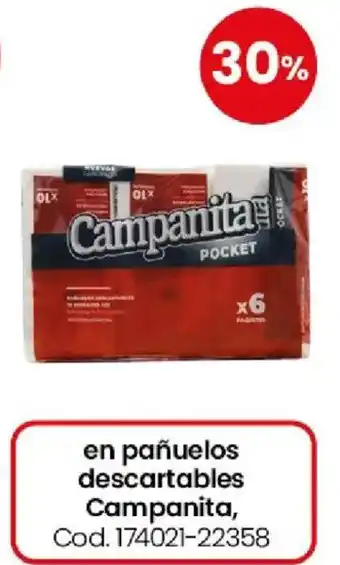 Campanita en pañuelos descartables