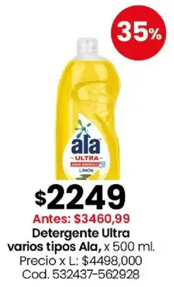 Ala detergente ultra varios tipos