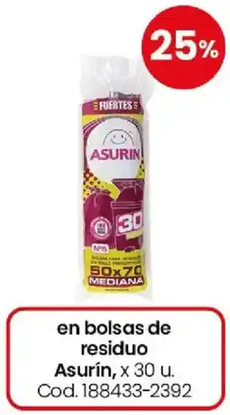 Coto Asurín en bolsas de residuo oferta