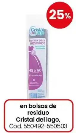 Coto Cristal del lago en bolsas de residuo oferta
